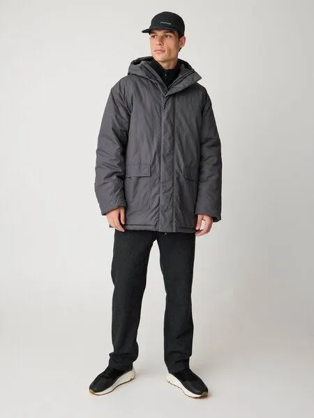 KnowledgeCotton Apparel KnowledgeCotton Apparel Isolierter Parka Vent 200 mit Bio-Baumwolle und Bio-Wolle, Grau-volcanic-ash, – Produktbild 2 von 2