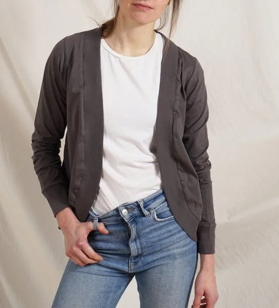 Lena Schokolade Lena Schokolade Jäckchen aus Bio-Baumwolle, Anthrazit, – Produktbild 1 von 3