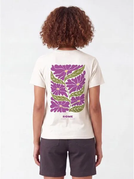 watapparel watapparel T-Shirt Frauen Rome Flora, Off white, – Produktbild 2 von 4