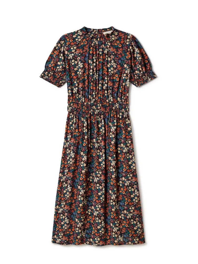 TWOTHIRDS TWOTHIRDS Damen vegan Kleid Grassholm Wild Forest Print, Schwarz, – Produktbild 2 von 2