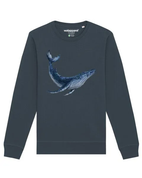 watapparel watapparel Sweatshirt Unisex Wal, India ink grey, – Produktbild 1 von 3