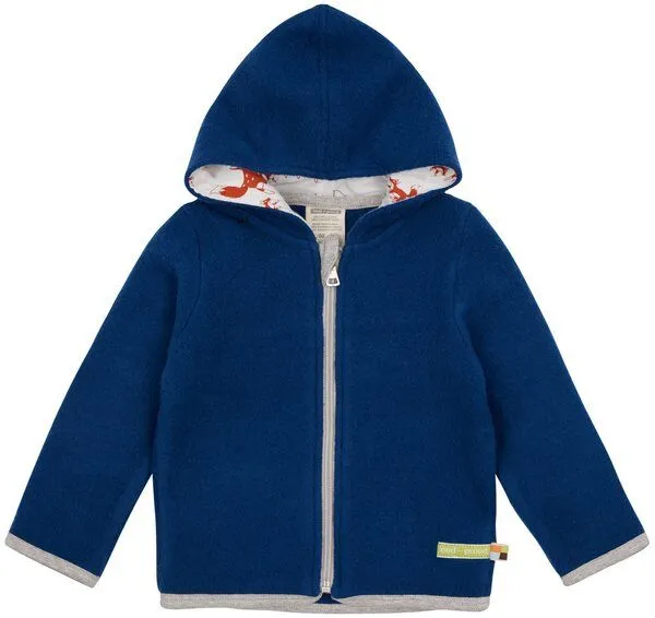loud + proud loud + proud Baby & Kinder Jacke Wollfleece, GOTS-zertifiziert, Ultramarine(blau), – Produktbild 1 von 2