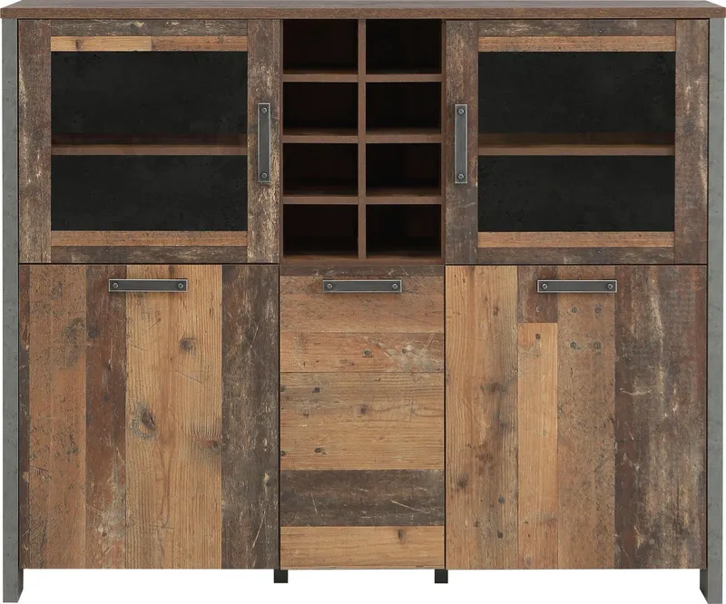 FORTE Highboard Clif, Breite 151 cm, Beige, – Produktbild 3 von 4