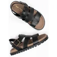 Will s Vegan Store Will's Vegan Store Damen vegan Sandalen Gladiator Footbed Schwarz, Schwarz, – Produktbild 1 von 1
