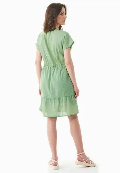 ORGANICATION ORGANICATION Kleid aus Bio-Baumwoll-Voile, Grün(matcha green), – Produktbild 4 von 4