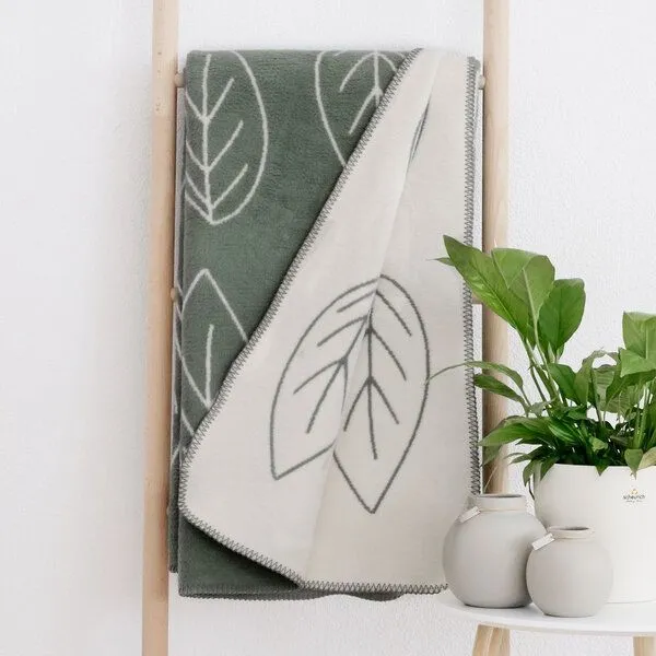 RIEMA Germany RIEMA Germany Kuscheldecke aus Bio-Baumwolle BENTE, Grün, – Produktbild 3 von 4