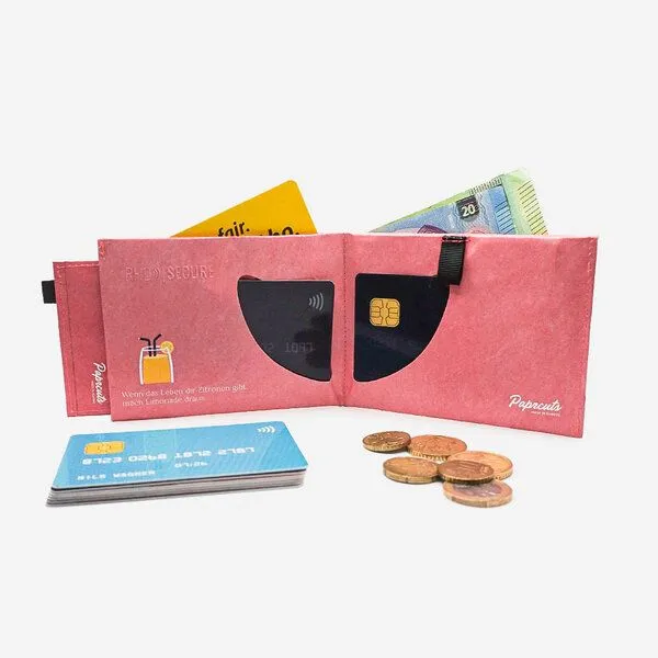 paprcuts paprcuts RFID Portemonnaie Pro, Pink lemon ( gelb orange), – Produktbild 4 von 4
