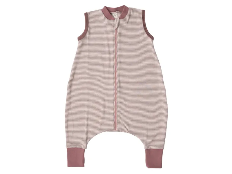 Lilano Lilano Baby und Kinder Schlafanzug Wolle Seide mauve-geringelt Gr.74/80, Rosa, – Produktbild 1 von 2