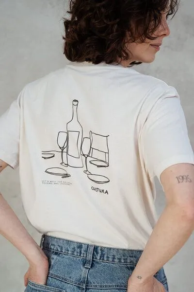 Kultgut Kultgut NEW Upcycling Generation- Artdesign - Bioshirt / Cultura, Hellbeige, – Produktbild 4 von 4