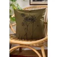 Hirschkind Hirschkind Bio-Kissenbezug 'Schierling' olivegrün 40x40cm – Produktbild 1 von 1