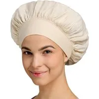 Qupro Qupro Schlafhaube Bonnet vegane Seide Cupro, Beige, – Produktbild 1 von 1