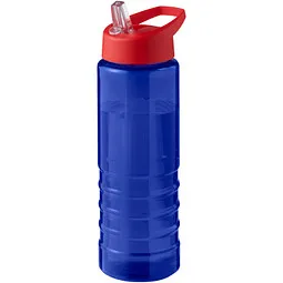 Unbranded H2O Active® Eco Treble 750 ml Sportflasche mit Stülpdeckel & Trinktülle, blau, rot – Produktbild 1 von 1