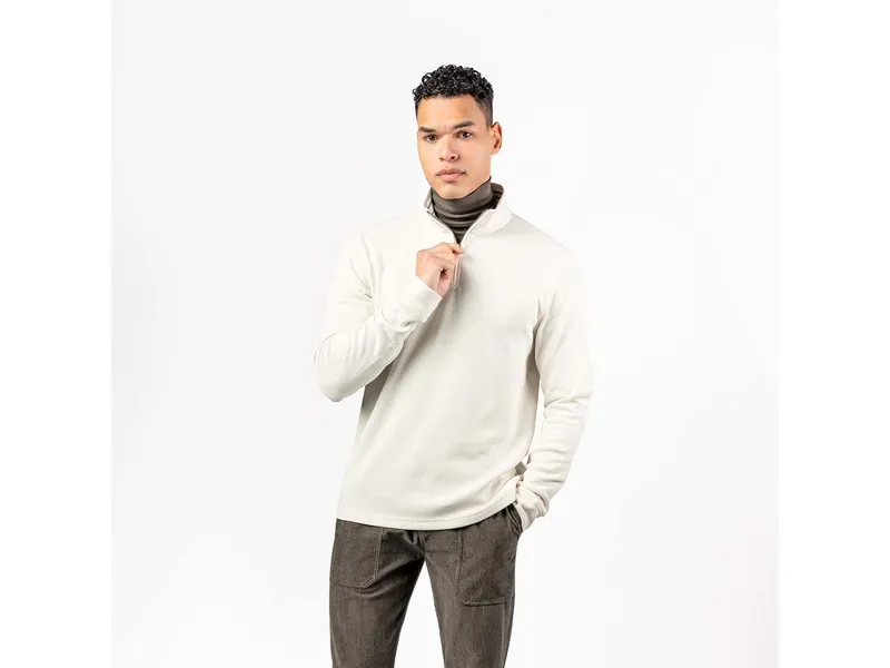 Living Crafts Living Crafts - Herren Langarm-Shirt (100% Bio-Baumwolle), Beige, – Produktbild 4 von 5