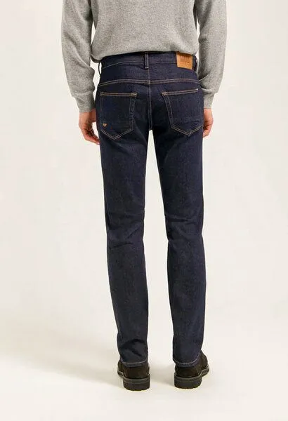 MUD Jeans MUD Jeans HANK Mid Tapered Jeans aus einem Bio-Baumwolle / recycelter Baumwolle Mix (strong blue), Strong blue, – Produktbild 5 von 5