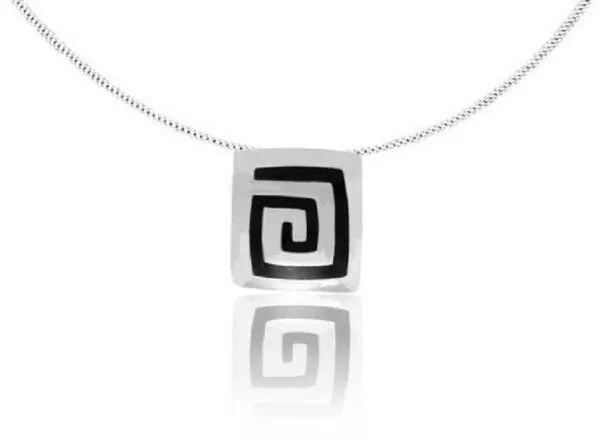 pakilia pakilia Silber Kette Azteken Spirale Fair-Trade und handmade – Produktbild 1 von 2