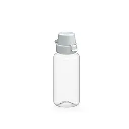 elasto elasto Trinkflasche School, 400 ml, RENEW, transparent/weiss, Weiß / transparent, – Produktbild 1 von 1