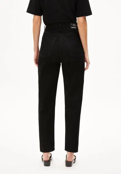 ARMEDANGELS ARMEDANGELS MAIRAA - Damen Jeans Mom Fit High Waist Ankle recycelte Baumwolle Non-Stretch, Rinse black, – Produktbild 2 von 4