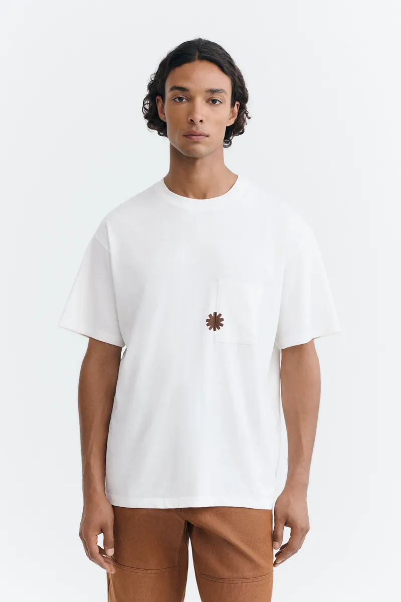 thinking mu Thinking MU Herren vegan T-Shirt Aaron Mit Taschen Weiß, Weiß, – Produktbild 2 von 2