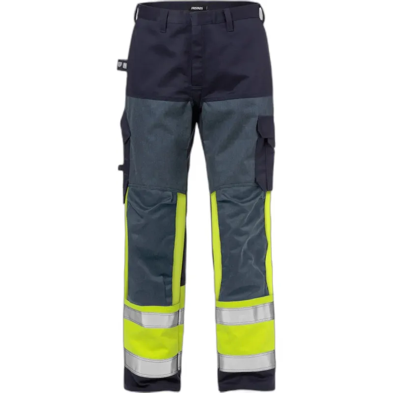 Fristads Hochsichtbare Arbeitshose Klasse 1 Fristads 2587 FLAM, Bleu, – Produktbild 1 von 2