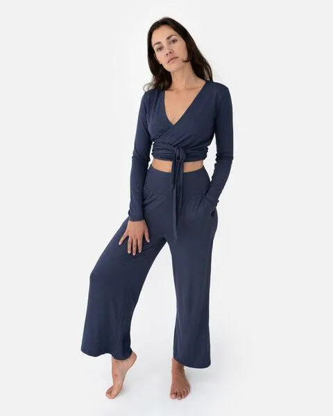Lotuscrafts Lotuscrafts Amina Wrap Top, Midnight blue, – Produktbild 3 von 4