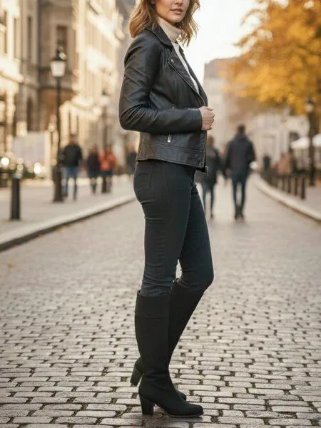Will's Vegan Shop Will's Vegan Shop Kniehohe Stiefel aus veganem Wildleder Damen, Schwarz, – Produktbild 1 von 2