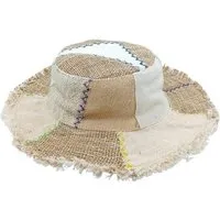 short'n'pietz short'n'pietz Sommerhut aus Hanf, Beige weiß patchwork, – Produktbild 1 von 1