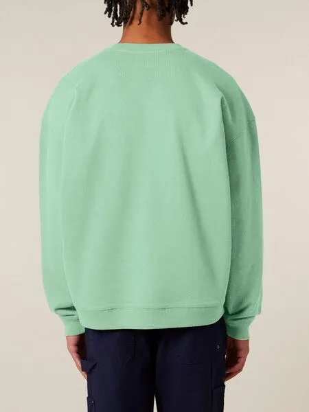 Human Family Human Family Bio Unisex oversize Sweatshirt - "Mountain Silhouette", Hellgrün, – Produktbild 3 von 3