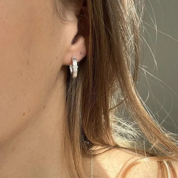 MOANINA MOANINA Ohrringe Loano Hoops - 925 Silber/18k Gold Vermeil, Silber, – Produktbild 4 von 4