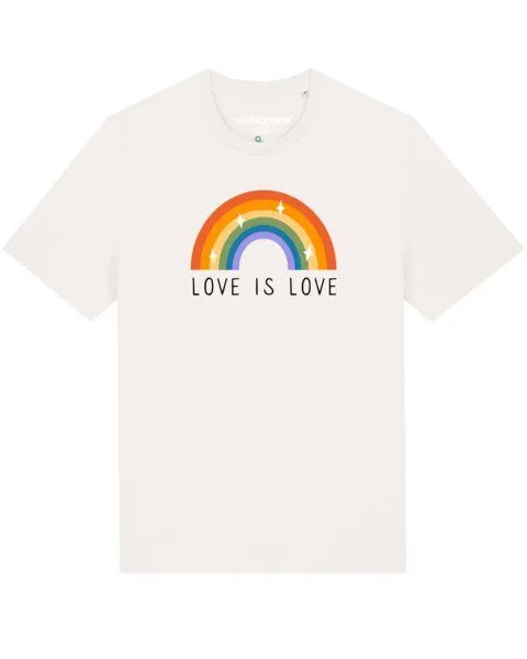 watapparel watapparel T-Shirt Unisex Love is Love, Off white, – Produktbild 1 von 4