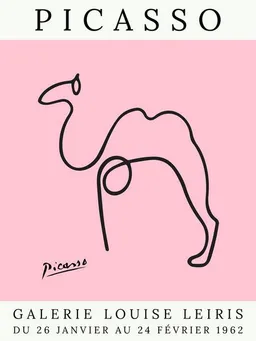 Photocircle Photocircle Poster / Leinwandbild - Picasso Kamel – rosa – Produktbild 1 von 1