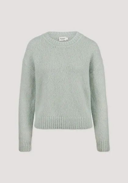 hessnatur hessnatur Strick Pullover Relaxed aus Alpaka mit Bio-Baumwolle, Polargrün, – Produktbild 4 von 4