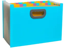Exacompta Exacompta Fächertasche Maxi "Pop'N Co" 24 Fächer, Reycling-PP, DIN A4, cyan – Produktbild 1 von 1