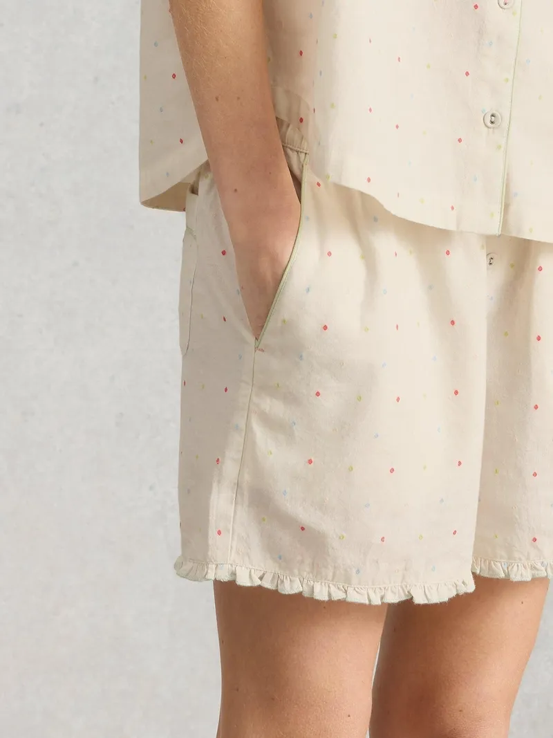 White Stuff Pyjamashorts Nelly - L, Elfenbein multi, – Produktbild 3 von 4