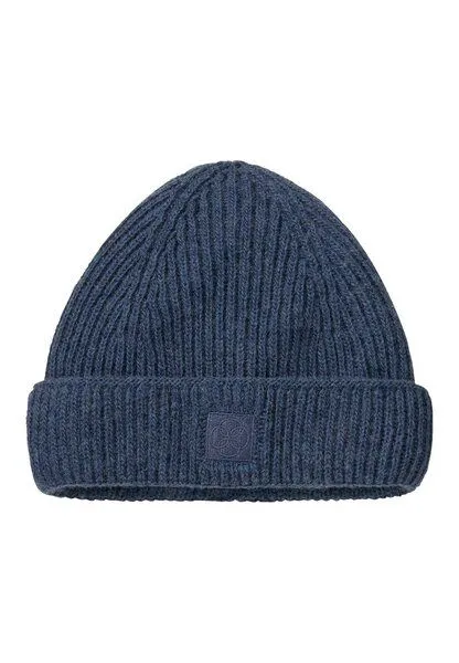 hessnatur hessnatur Strickmütze aus Bio-Merinowolle mit recycelter Wolle und Bio-Baumwolle, Mitternachtsblau, – Produktbild 2 von 3