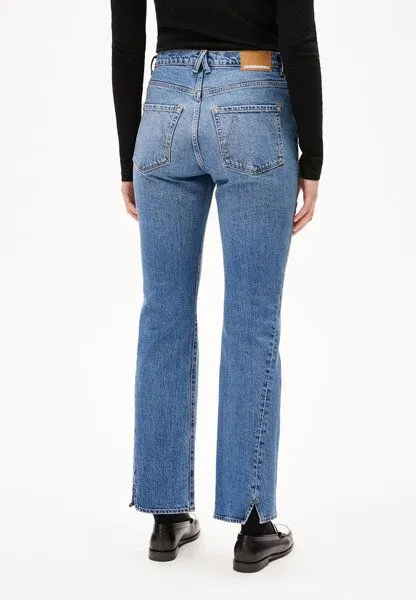 ARMEDANGELS ARMEDANGELS VELAARI Damen Jeans Flared Leg Mid Waist Ankle Bio-Baumwoll Mix Comfort-Stretch, Blue, – Produktbild 2 von 4