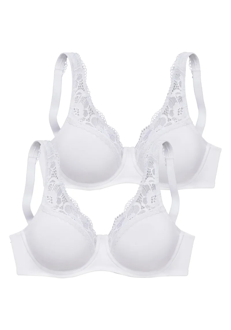 petite fleur by Lascana Minimizer-BH 2x weiß, 2x weiß, – Produktbild 1 von 3