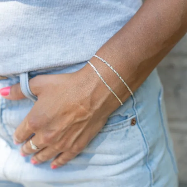 juni juni Silberarmband Doppelanker - aus recyceltem 925er - hergestellt in Deutschland – Produktbild 1 von 4