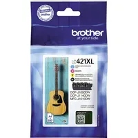 Brother 4er Set Brother Tintenpatronen LC-421XLBK/C/M/Y schwarz, cyan, magenta, gelb – Produktbild 2 von 3