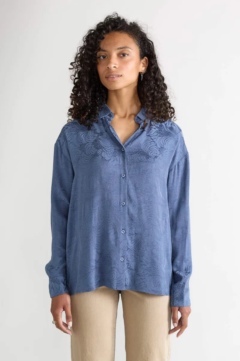 Yahmo Yahmo Damen vegan Hemd Mona Zen Indigo, Blau, – Produktbild 1 von 1