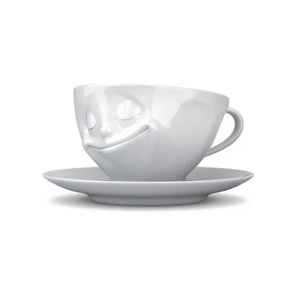 FIFTYEIGHT PRODUCTS FIFTYEIGHT PRODUCTS Dreidimensionale glückliche Porzellan Tasse – Produktbild 3 von 5
