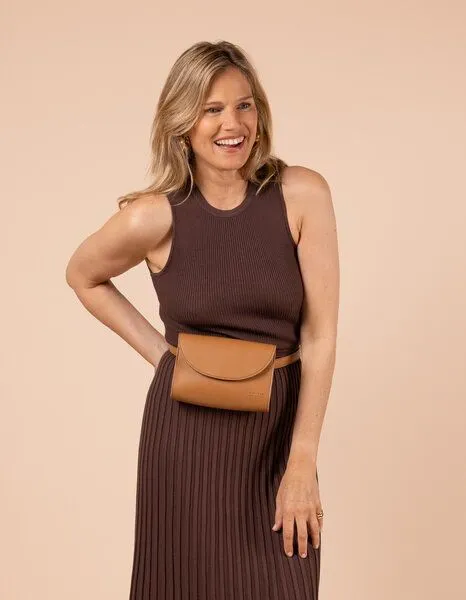 O MY BAG O MY BAG Sanne Belt Bag Vegan, Vegan uppeal cognac (braun), – Produktbild 3 von 4