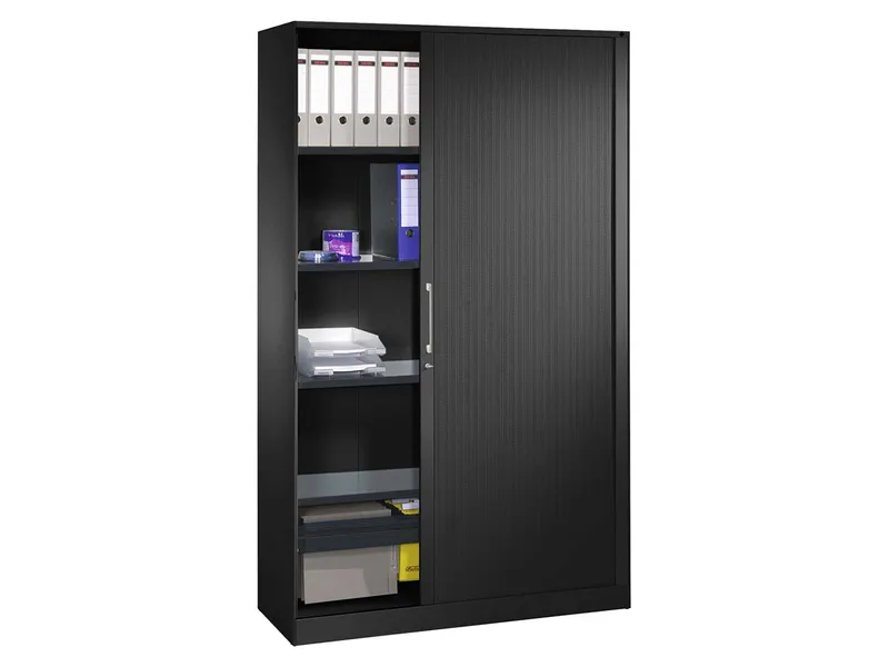 Rollladenschrank "CONTACT", Höhe 198 cm (BxT) 120 x 43,5, Schwarz, – Produktbild 1 von 1