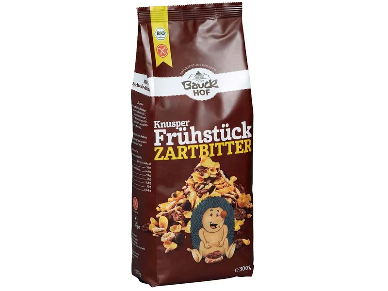 Bauckhof Bauckhof Bio-Müsli Knusperfrühstück Zartbitter, glutenfrei vegan, 300g – Produktbild 1 von 2