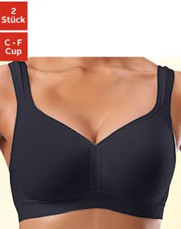 petite fleur by Lascana Entlastungs-BH weiß+schwarz – Produktbild 1 von 1