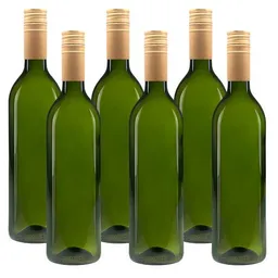 mikken mikken 6er Set Ölflasche 750 ml grün inkl. Etiketten – Produktbild 1 von 1