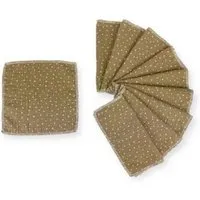 NoWaste Wrapping NoWaste Wrapping NoWaste Stofftaschentücher Taschentücher aus Stoff 10er SET ver. Motive, Sand punkte, – Produktbild 1 von 1