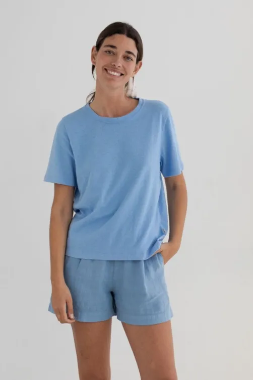 TWOTHIRDS TWOTHIRDS Damen vegan Top Adele Denim Blue, Blau, – Produktbild 2 von 2