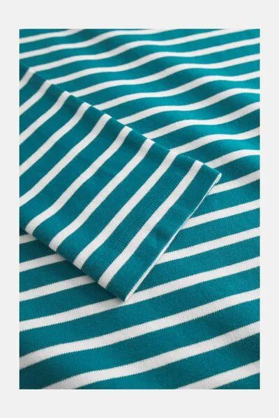 Hanseheld Hanseheld Streifenshirt Damen aus Baumwolle (Bio), Petrol-natur, – Produktbild 3 von 4