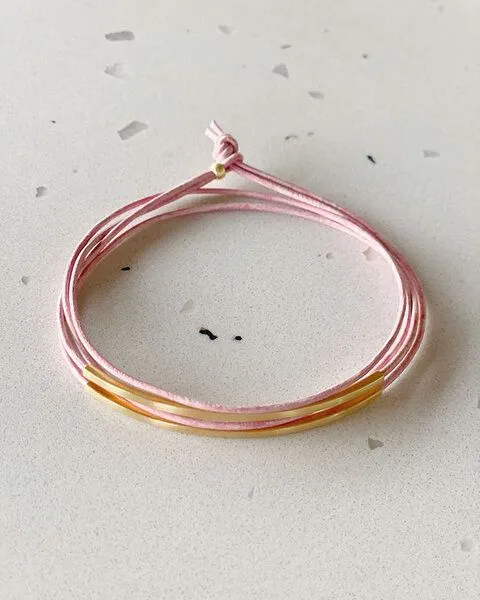 pikfine pikfine Tube Armband Tingval vergoldet, Rosé, – Produktbild 1 von 4