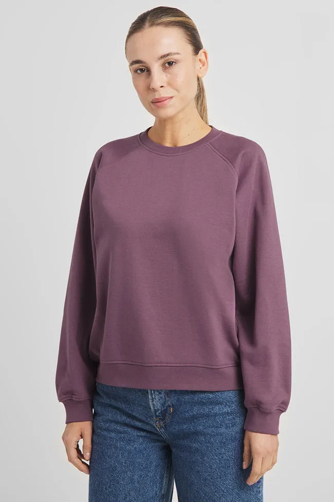 Dedicated DEDICATED Damen vegan Sweatshirt Ystad Base Berry Purple, Violett, – Produktbild 2 von 2